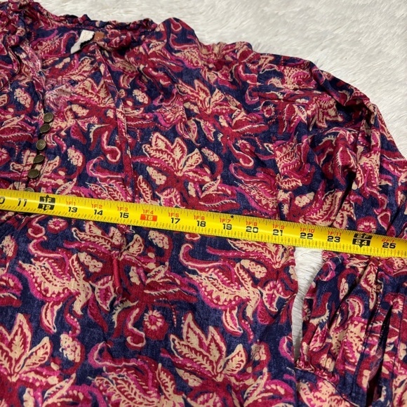 ANTHROPOLOGIE Pilcro Lucille Peasant paisley boho Blouse woman’s size small - Picture 6 of 13